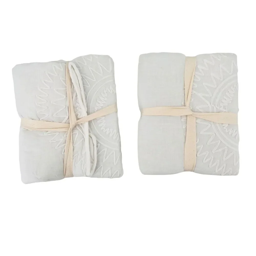 Southern Living Simplicity Tatum Medallion Stitch Pillow Sham Set Of 2 Standard